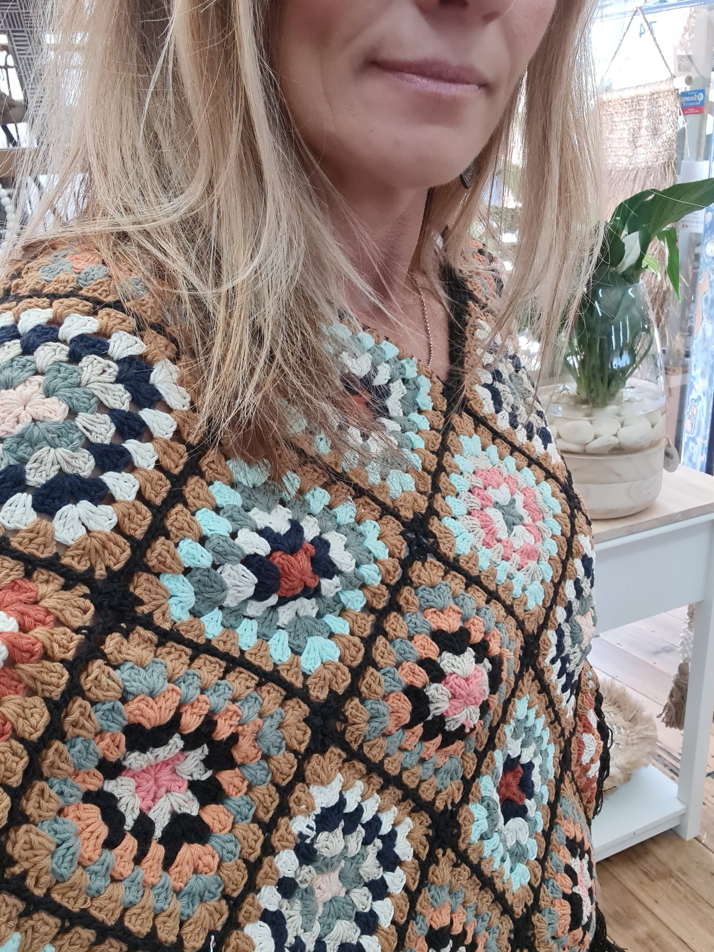 Daisy Crochet Poncho