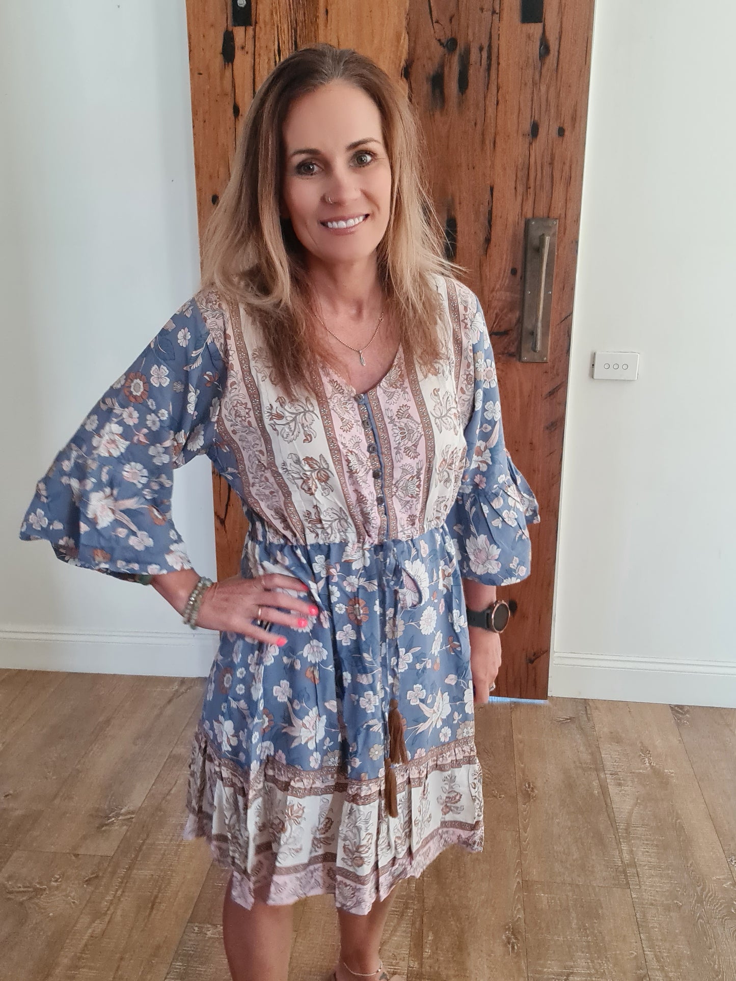 Bella Midi Dress Cornflower O/S