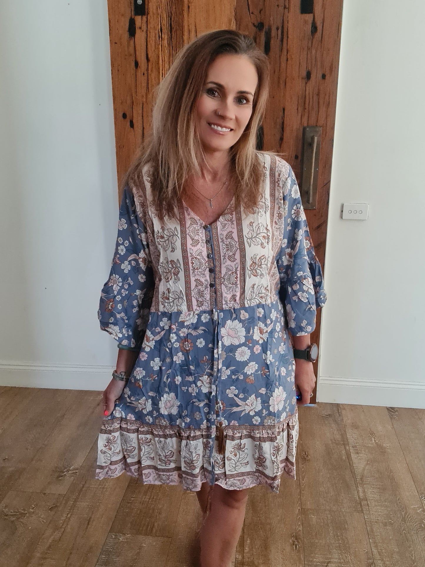 Bella Midi Dress Cornflower O/S