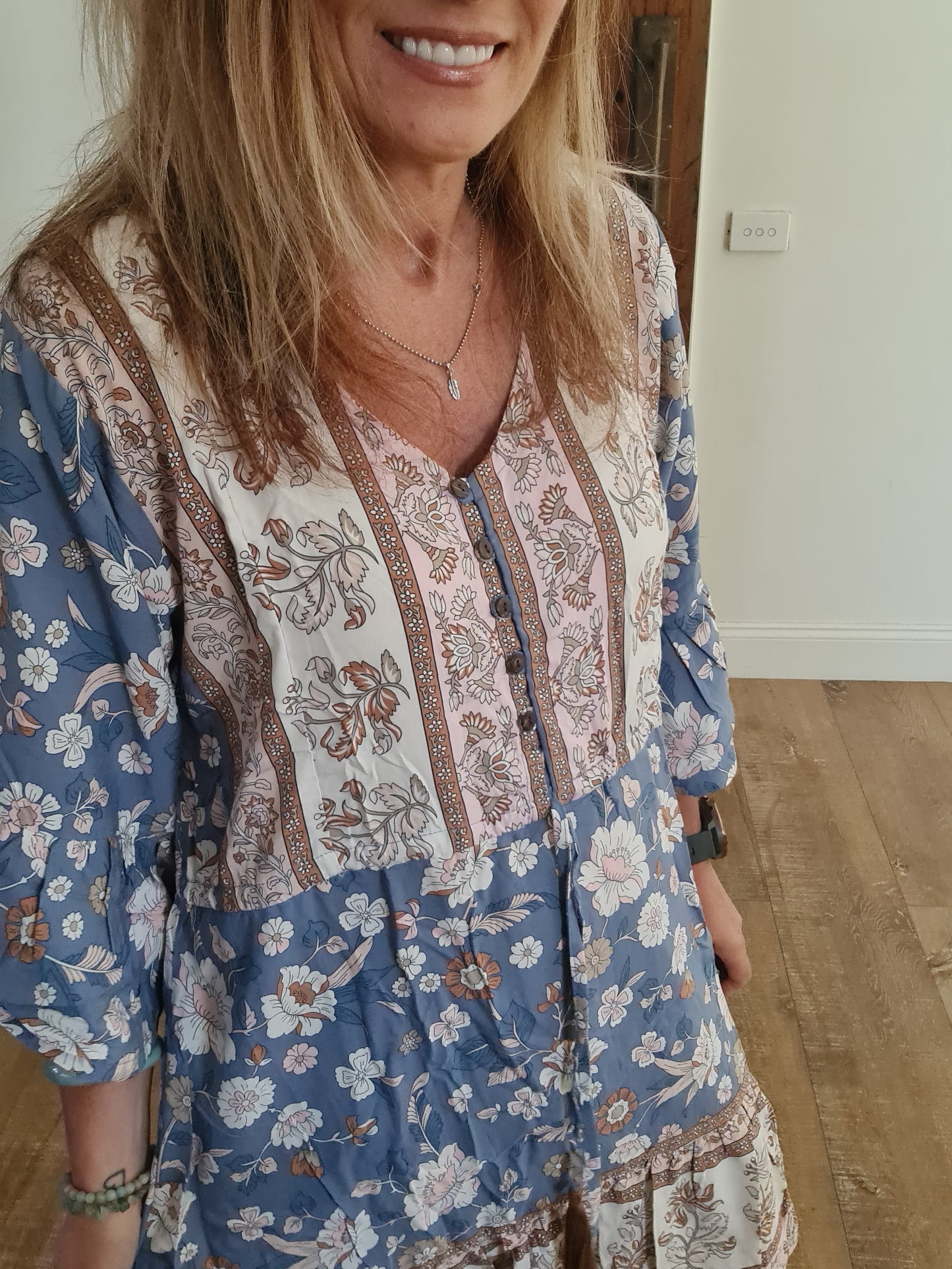 Bella Midi Dress Cornflower O/S