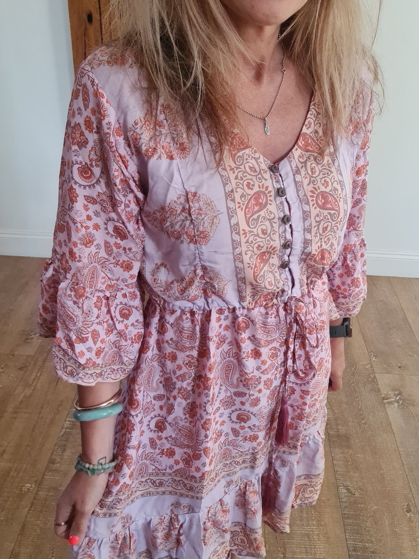 Bella Midi Dress Fairy Floss O/S