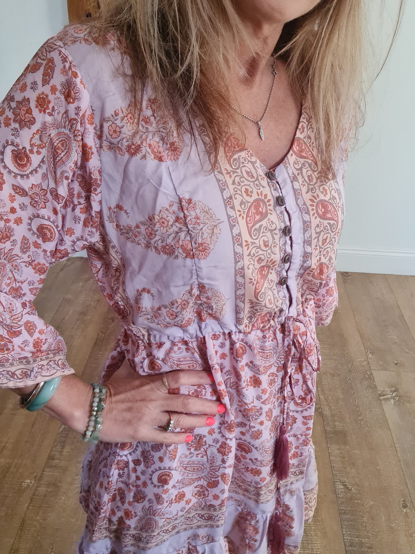 Bella Midi Dress Fairy Floss O/S