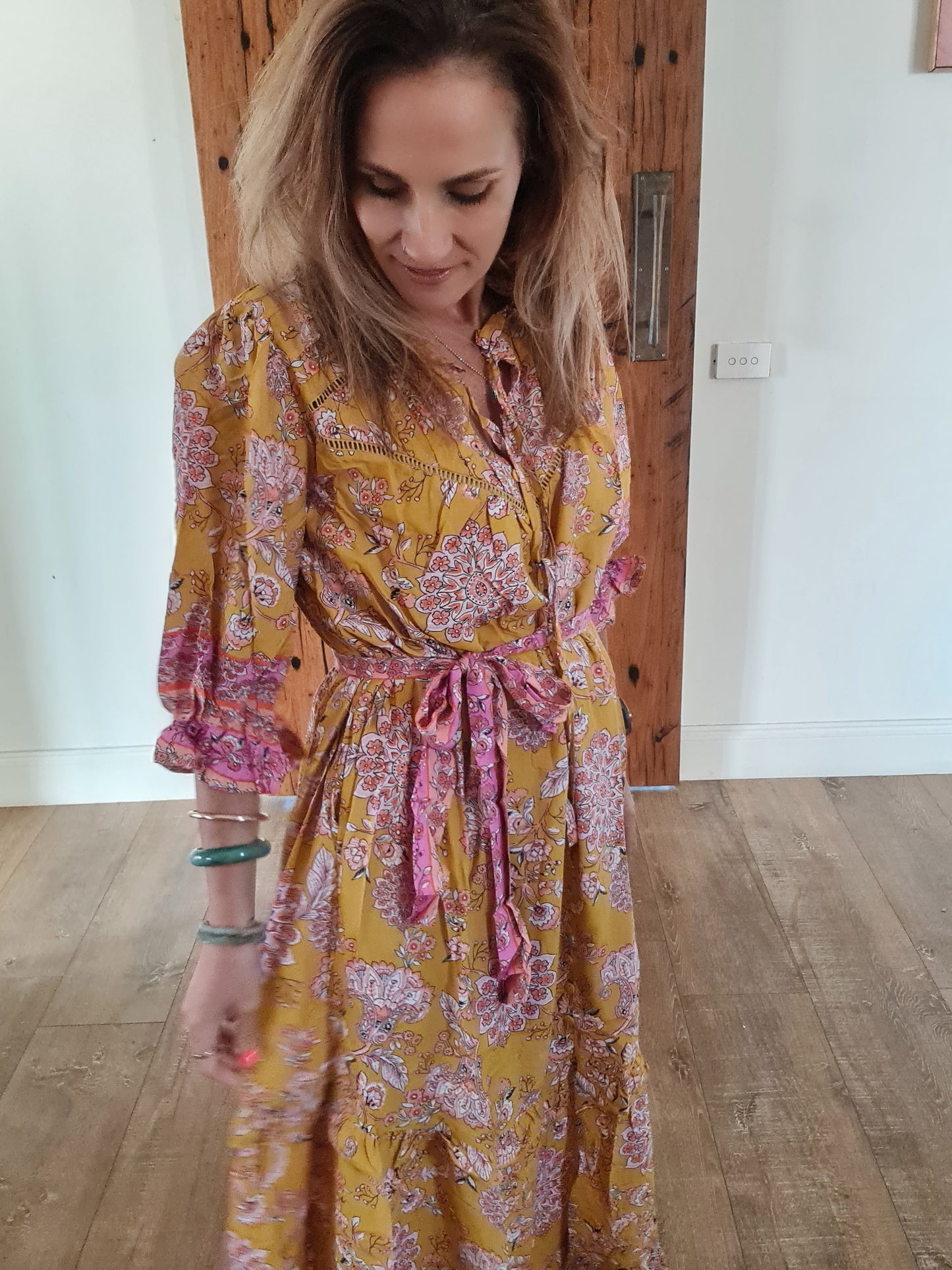 Willow Maxi Dress Orange/Pink