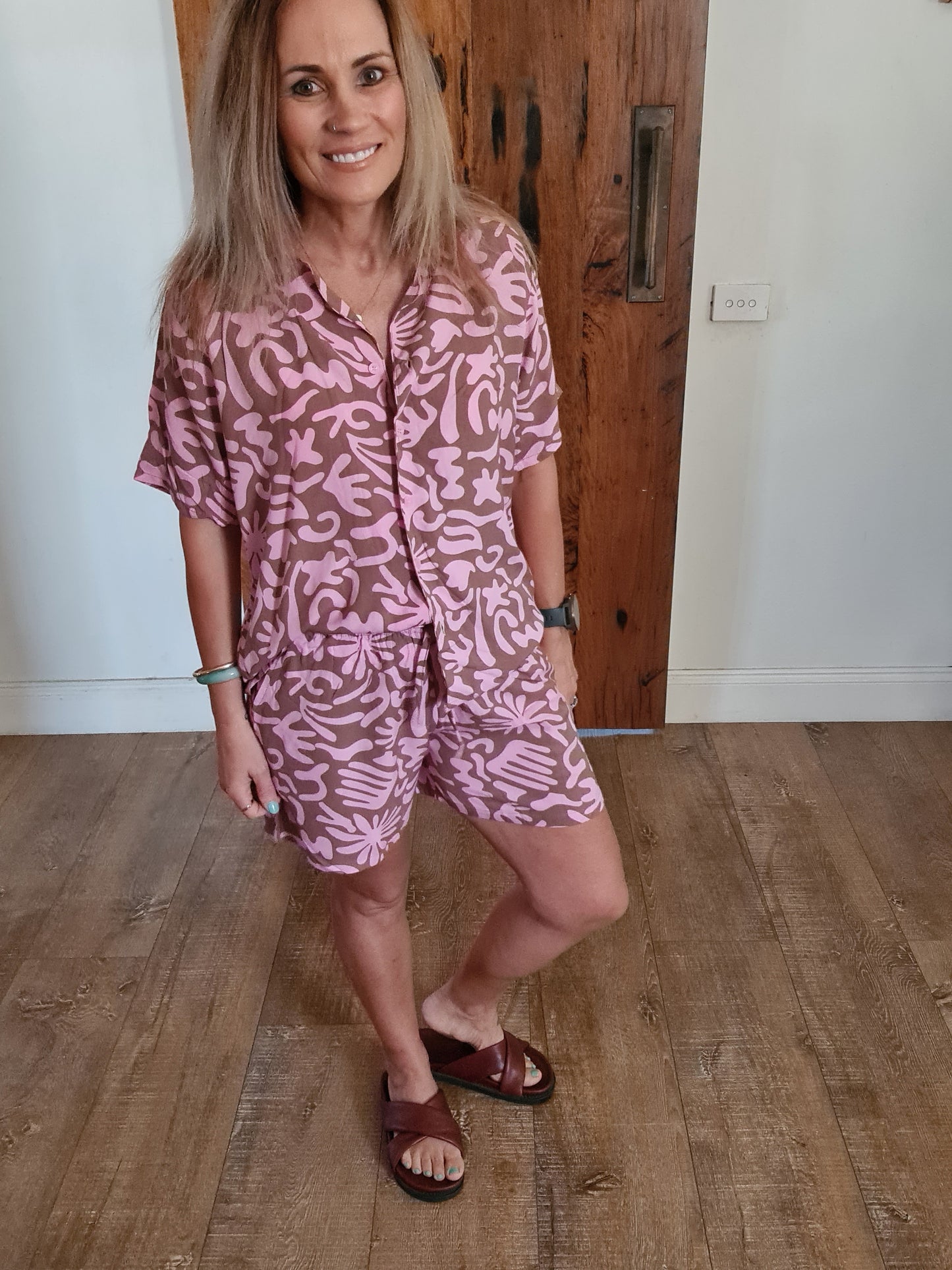 Sailor Short Set pink/brown
